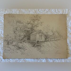 1872 Original Pencil Landscape Artwork